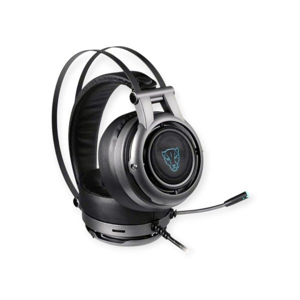 Headset Gamer H18 Cinza Motospeed Com Microfone Azul