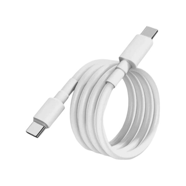 Cabo Tipo C 1m Para Com iPhone 15 60W Branco Premium