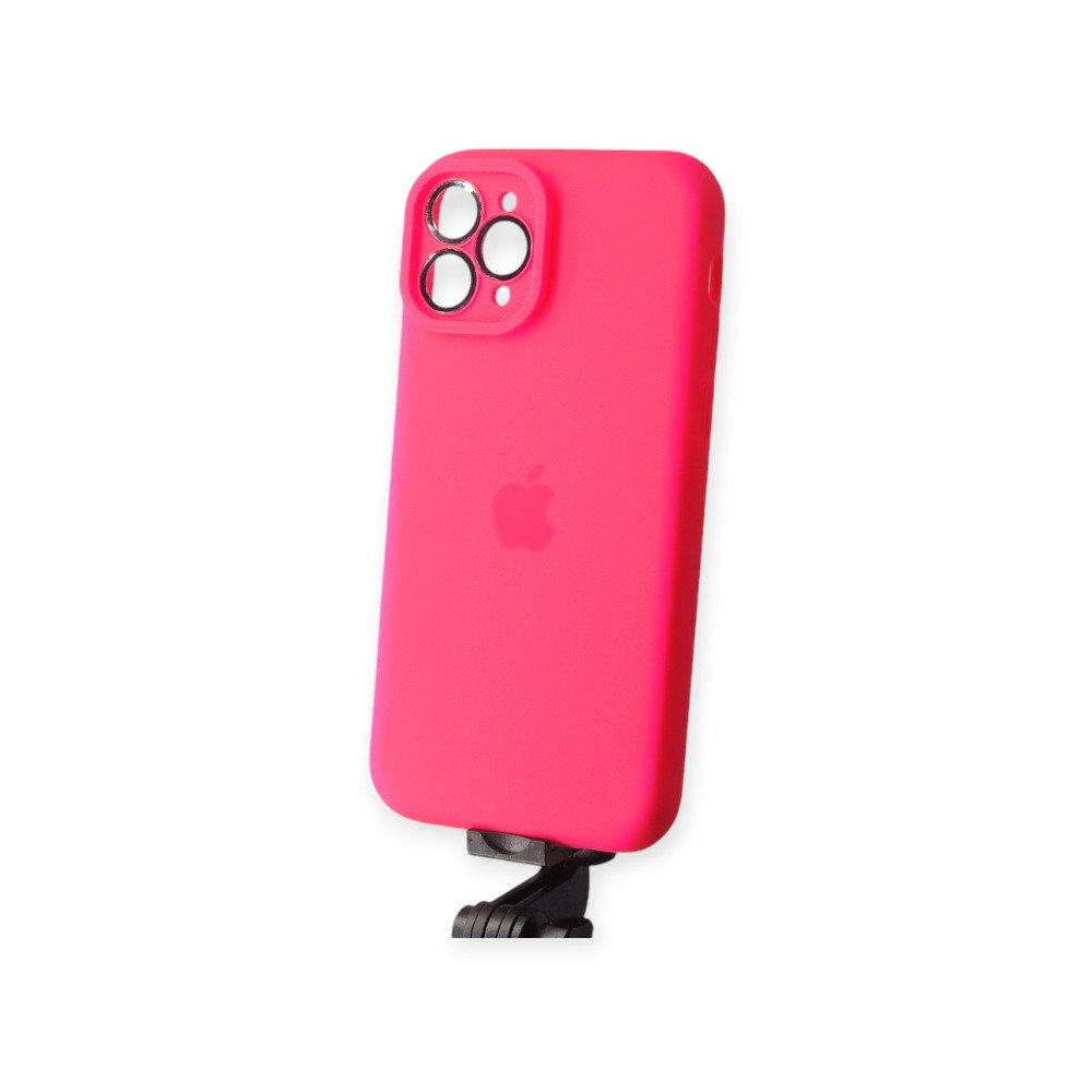 Capinha Glass Silicone Case Para iPhone 11 Pro Pink Neon
