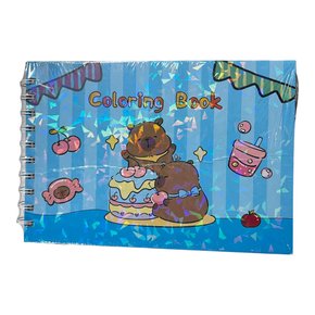 Livro Caderno Colorir 50 Folhas Desenhos Pintar Capivaras