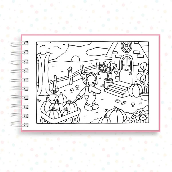 Livro Caderno Colorir 50 Folhas Desenhos Pintar Capivaras Bege