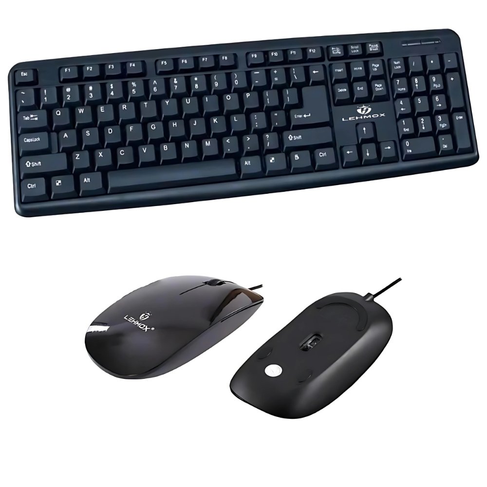 ミライグリッシュセット Kit Teclado e Mouse USB Com Fio Lehmox Ley214 para Revendedores