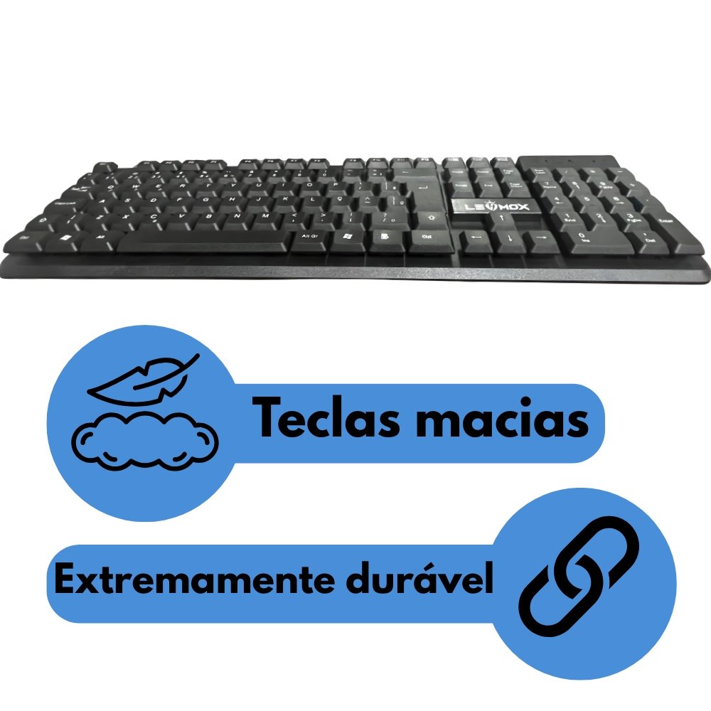 Teclado USB Com Fio Lehmox Ley1604 para Lojistas