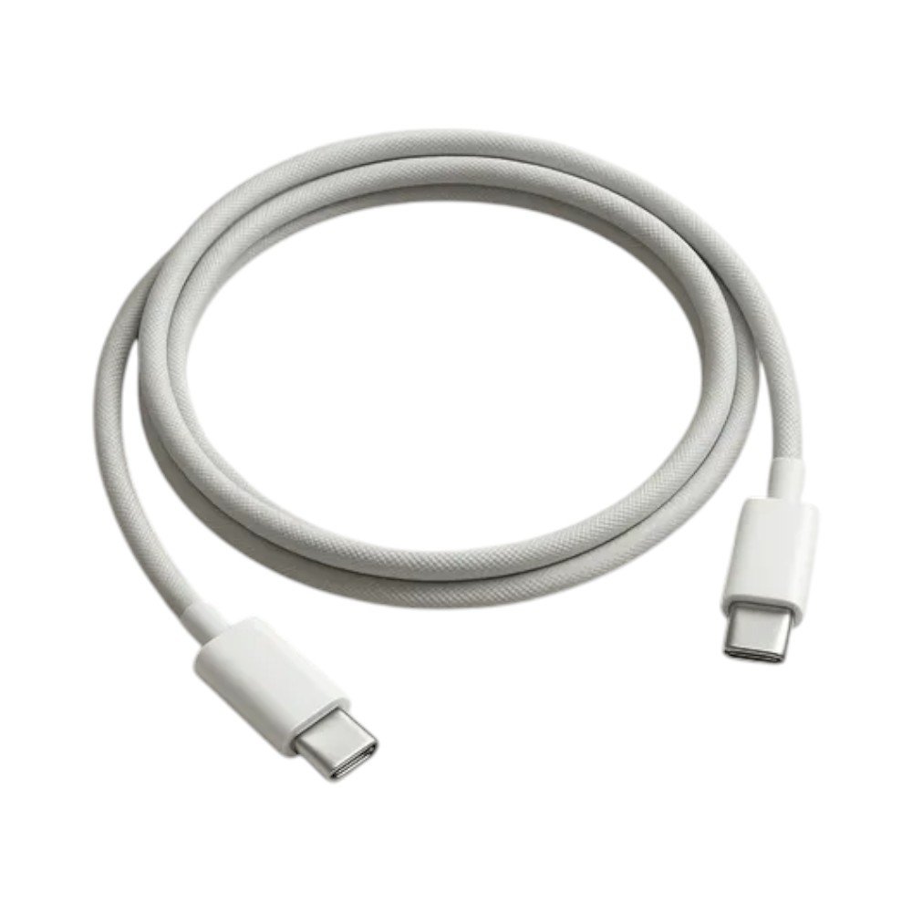 Cabo Tipo C 1m Para Com iPhone 15 60W Branco Premium